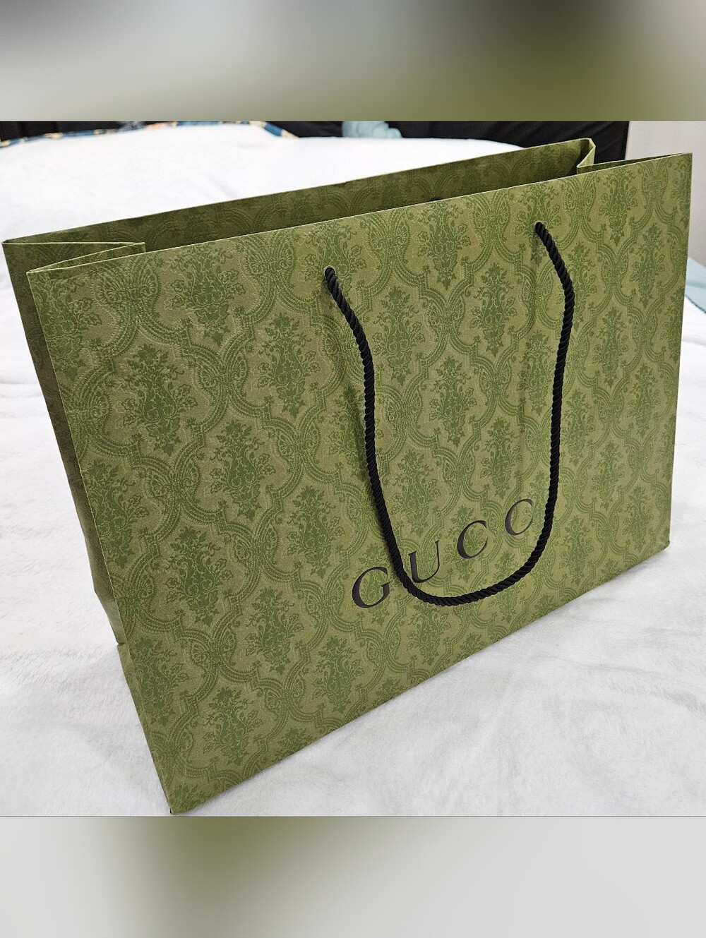 Gucci Large Green Shopping Gift Bag Marmont Ophidia Jackie Dionysus Handbag Tote